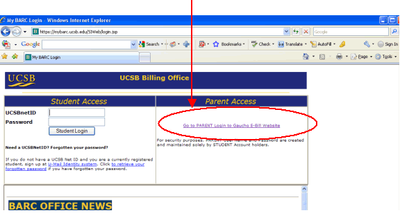 MyBARC Parent Login